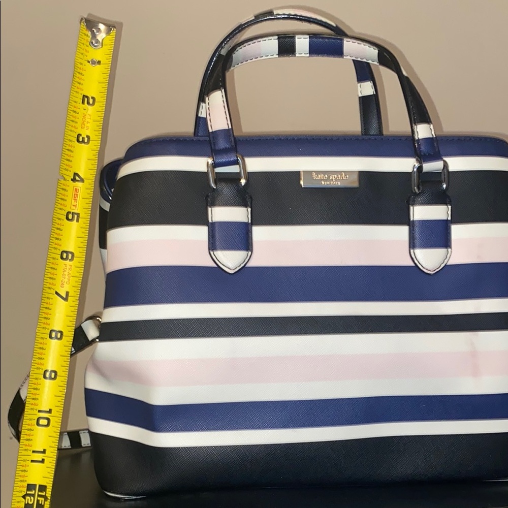 Kate Spade Black and Blue Striped Women's Bag GUC - Picture 7 of 8